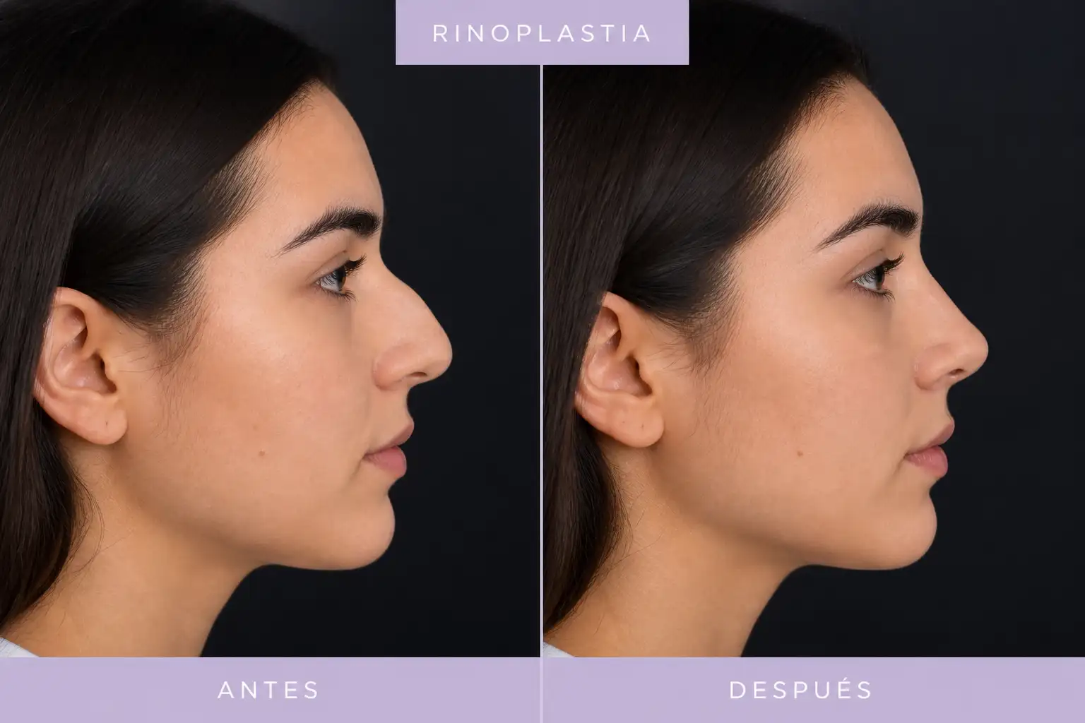Rinoplastia Mujer Antes y Después
